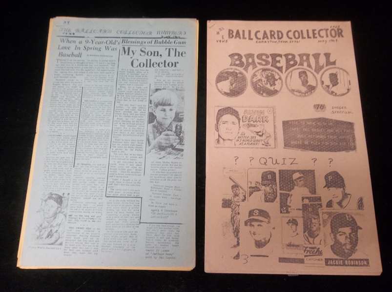 The Ball Card Collector(George Martin)- 2 Diff Issues – May ‘69/ June ‘69-Vol. 4(No. 5,6)