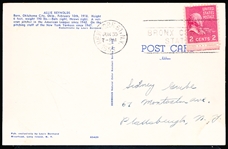 June 30, 1955 Cancelled Dormand MLB Postcards #109 Allie Reynolds, Yankees