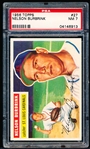 1956 Topps Baseball- #27 Nelson Burbrink, Cardinals- PSA NM 7- Gray Back