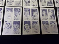 1980’s? Yellow 4-In-One HOF 3-1/4” x 5-1/2” Cards- 14 Diff.