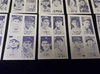 1980’s? Yellow 4-In-One HOF 3-1/4” x 5-1/2” Cards- 14 Diff.