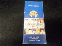 July 15, 1986 MLB All-Star Game Media Guide- Astrodome- Unscored