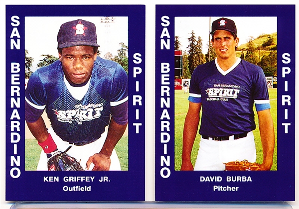 1988 San Bernardino Spirit Team Issue Minor League Set of 28 with Ken Griffey Jr.