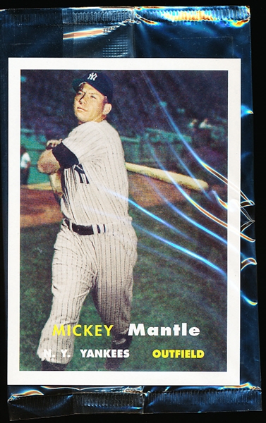 2006 Topps Bazooka Baseball Jumbo 3-1/4” x 4-1/2” 1957 Mickey Mantle