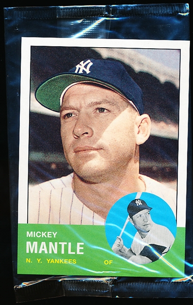 2006 Topps Bazooka Baseball Jumbo 3-1/4” x 4-1/2” 1963 Mickey Mantle