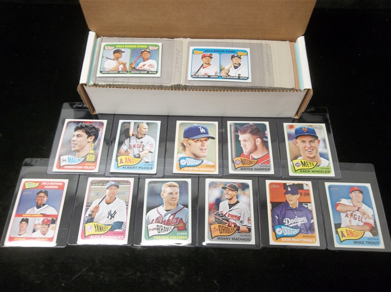 2014 Topps Heritage Baseball- A 600-Count Box 90% Full in Numerical Order