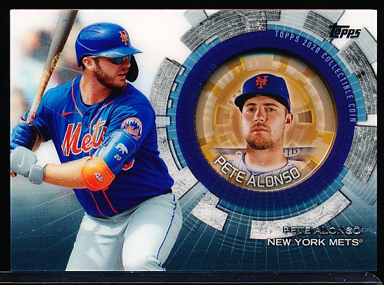 2020 Topps Update Bb- “Commemorative Topps Coin” Insert Card- #TBC-PA Pete Alonso, Mets
