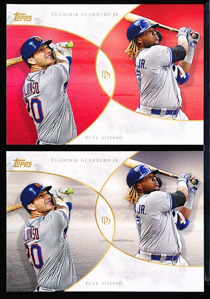 2020 Topps On Demand Baseball- “Dynamic Duals” Inserts- #4 Pete Alonso (Mets)/ Vladimir Guerrero Jr. (Jays)- 2 Diff.