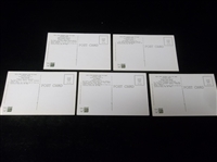 Late 60’s-Early 70’s? Pro Football HOF (Canton, OH.) Player Bust Postcards- 5 Diff.