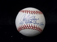 Autographed & Inscribed Carl Erskine Official N.L. (L. Coleman Pres.) Baseball