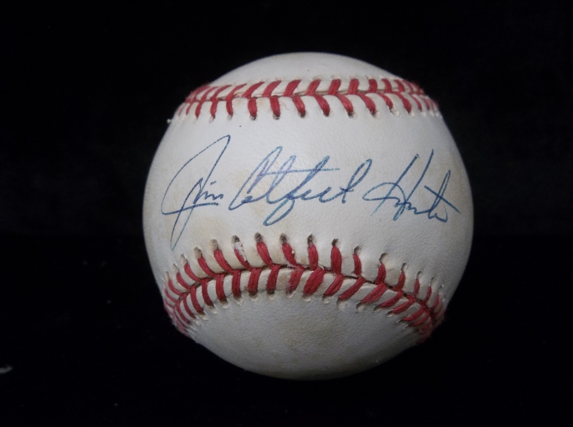 Autographed Jim “Catfish” Hunter Official A.L. (B. Brown Pres.) Baseball
