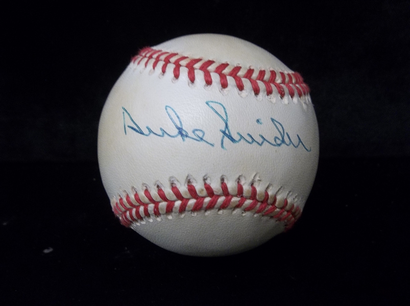 Autographed Duke Snider Official N.L. (Wm. White Pres.) Baseball