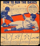 1936 Wheaties Baseball- Series 5- “How To Play Winning Baseball”- #2 Billy Herman, Cubs