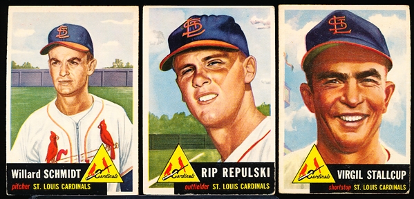 1953 Topps Bb- 3 Diff St. Louis Cardinals