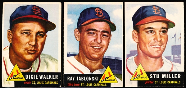 1953 Topps Bb- 3 Diff St. Louis Cardinals