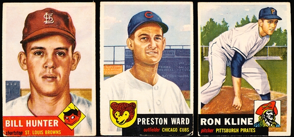 1953 Topps Bb- 3 Diff