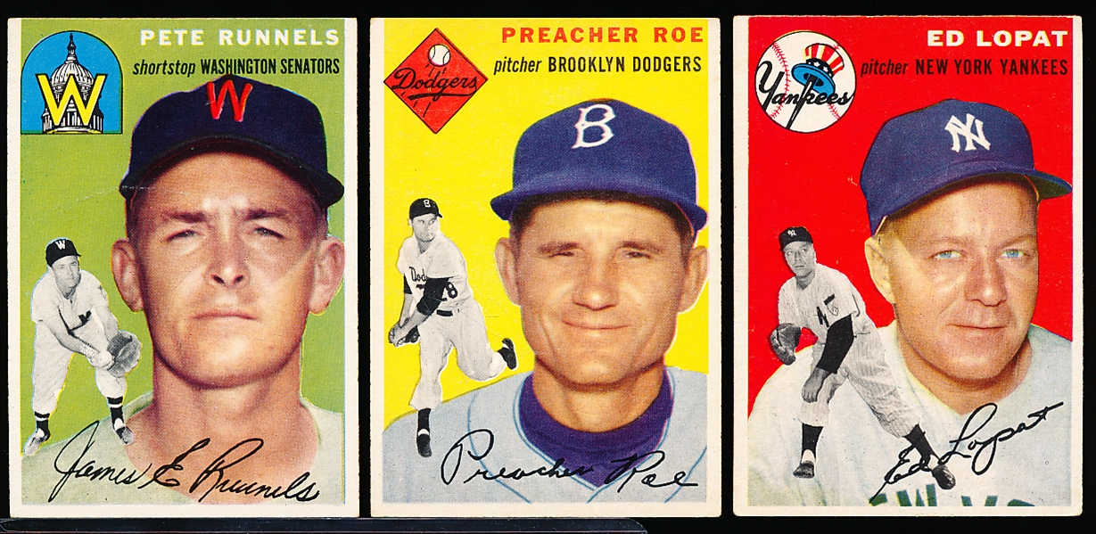 1954 Topps Bb- 4 Diff