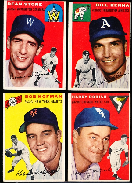 1954 Topps Bb- 4 Diff
