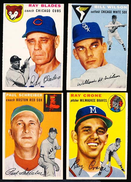 1954 Topps Bb- 4 Diff