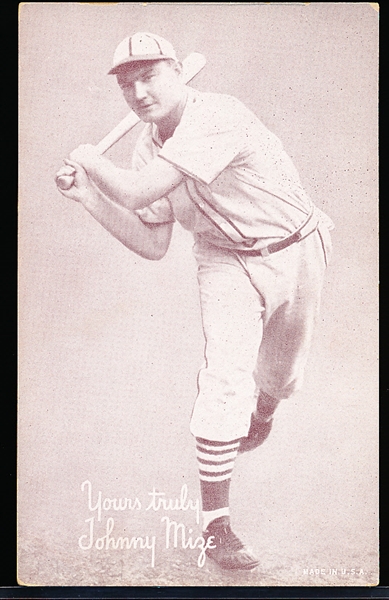 1939-46 Salutation Bb Exhibit- Yours Truly, Johnny Mize