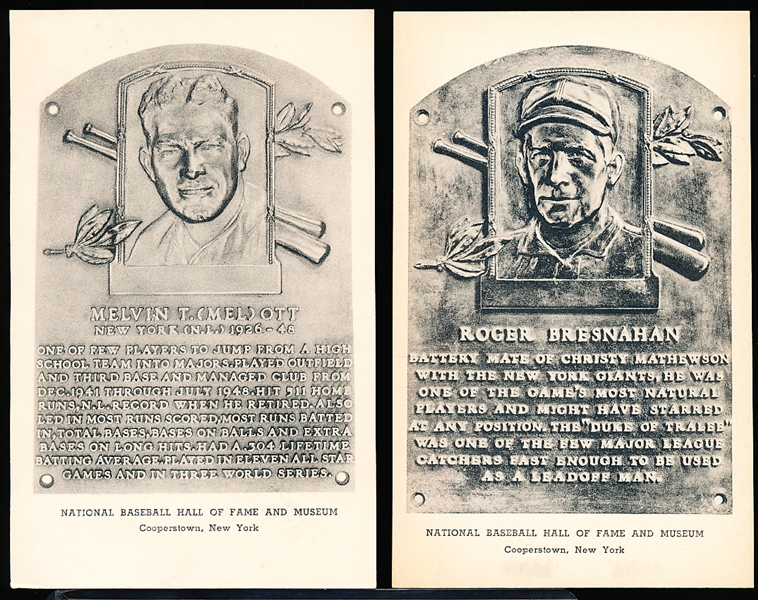 1946-52 Albertype B&W Hall of Fame Postcards- Type 2- 2 Diff