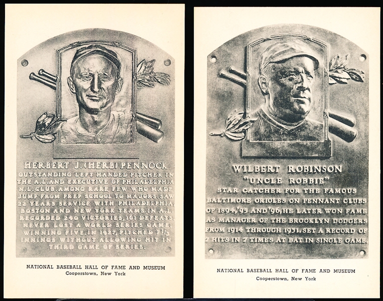 1946-52 Albertype B&W Hall of Fame Postcards- Type 2- 2 Diff