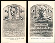 1946-52 Albertype B&W Hall of Fame Postcards- Type 2- 2 Diff