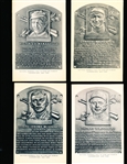 1953-55 Artvue B&W Hall of Fame Postcards- Type 1- 4 Diff