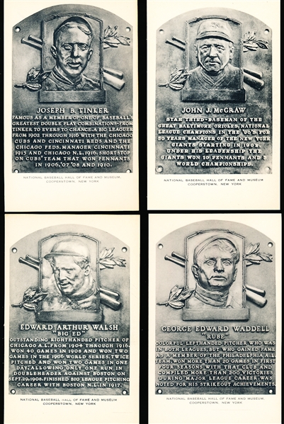 1953-55 Artvue B&W Hall of Fame Postcards- Type 1- 4 Diff