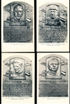 1953-55 Artvue B&W Hall of Fame Postcards- Type 1- 4 Diff