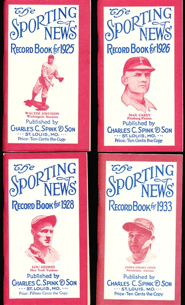 1988/89 Horton Publishing- Sporting News Record Book Reprints- 4 Diff