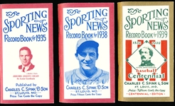 1989 Horton Publishing- Sporting News Record Book Reprints- 3 Diff