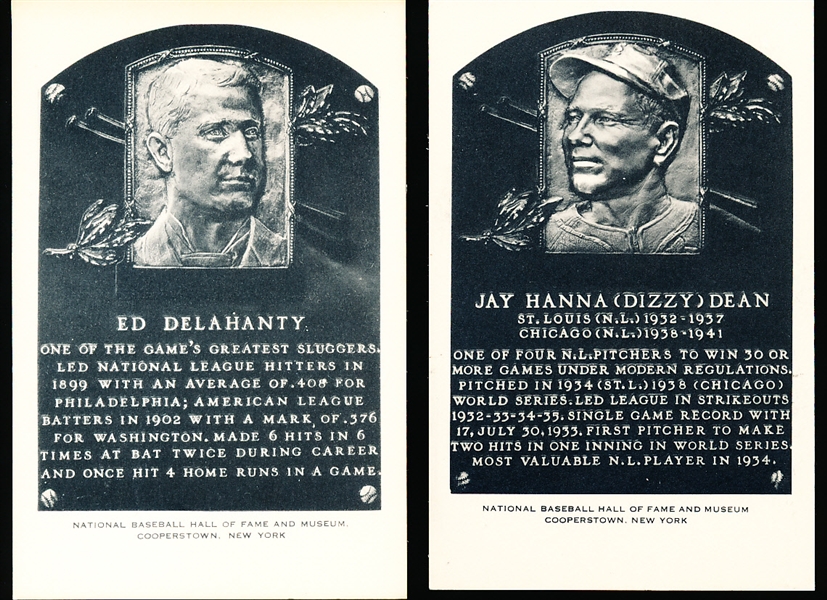 1958-63 Artvue B&W Hall of Fame Postcards- Type 2- 5 Diff