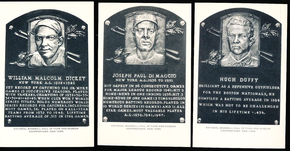 1958-63 Artvue B&W Hall of Fame Postcards- Type 2- 5 Diff