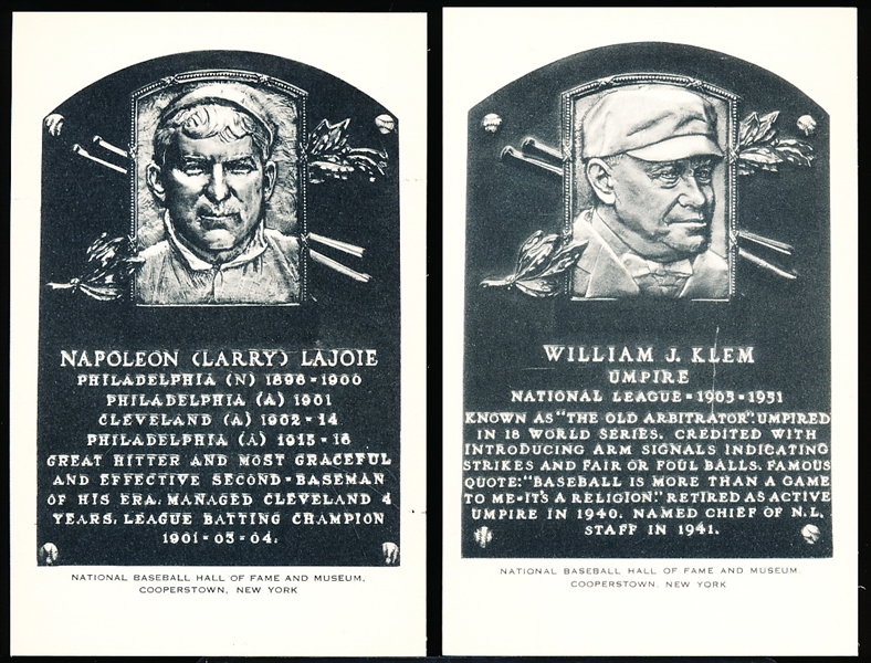 1958-63 Artvue B&W Hall of Fame Postcards- Type 2- 5 Diff