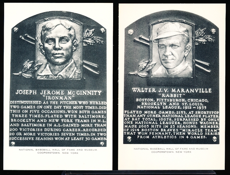 1958-63 Artvue B&W Hall of Fame Postcards- Type 2- 5 Diff