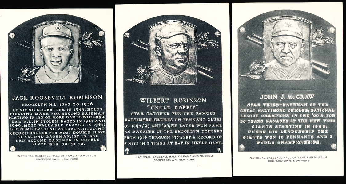 1958-63 Artvue B&W Hall of Fame Postcards- Type 2- 5 Diff