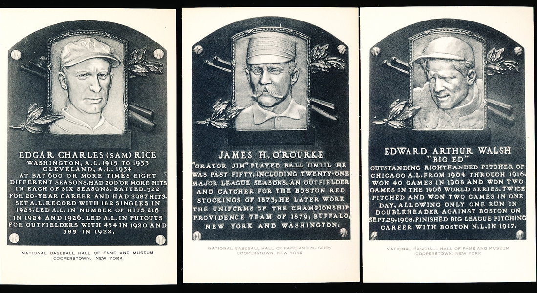 1958-63 Artvue B&W Hall of Fame Postcards- Type 2- 5 Diff