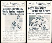 1960 Nu Card(CVC) Baseball Hi Lites- 2 Diff B& W Cards- Blank backed