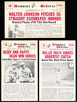 1960 Nu Card Baseball Hi Lites- 4 Diff