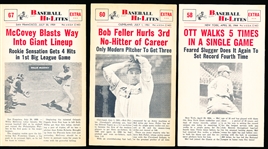 1960 Nu Card Baseball Hi Lites- 3 Diff