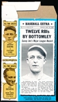 1969/70 Bazooka Bb- All Time Greats- Panel- No Flap on One End- #7 Bottomley- with Evers, Cobb, Gehrig, Eddie Collins