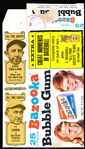 1969/70 Bazooka Bb- All Time Greats- Panel- No Flap on One End- #7 Bottomley- with Evers, Cobb, Gehrig, Eddie Collins