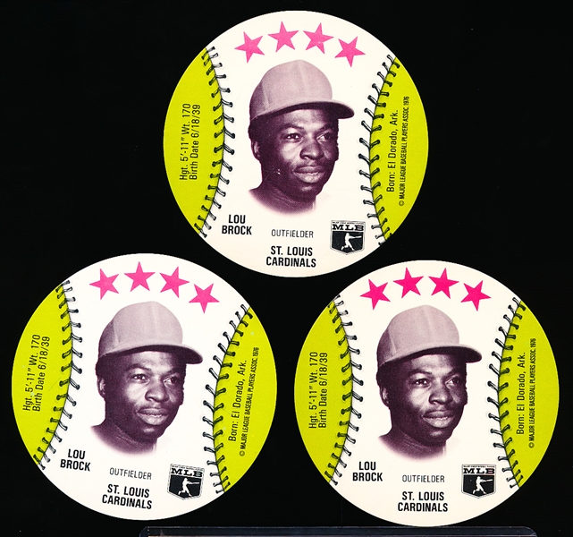 1976 MSA Bb Discs- Lou Brock- 7 Diff