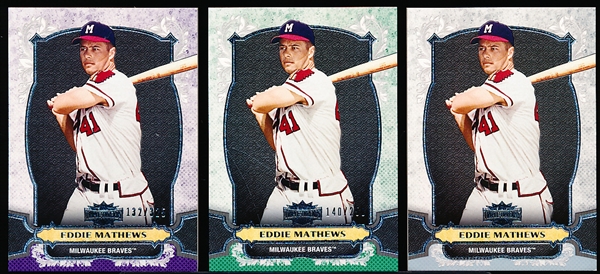2014 Topps Triple Threads Bb- #22 Eddie Mathews- 3 Diff