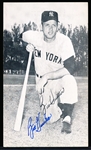 Autographed Billy Hunter New York Yankees MLB J. D. McCarthy B/W Postcard