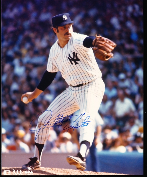 Autographed Jim “Catfish” Hunter New York Yankees MLB Color 8” x 10” Photo