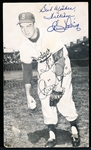 Autographed Clem Labine Brooklyn Dodgers MLB J. D. McCarthy Postcard
