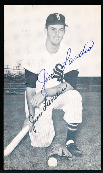 Autographed Jim Landis Chicago White Sox MLB J. D. McCarthy Postcard