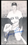 Autographed Jerry Lumpe New York Yankees MLB J. D. McCarthy Postcard